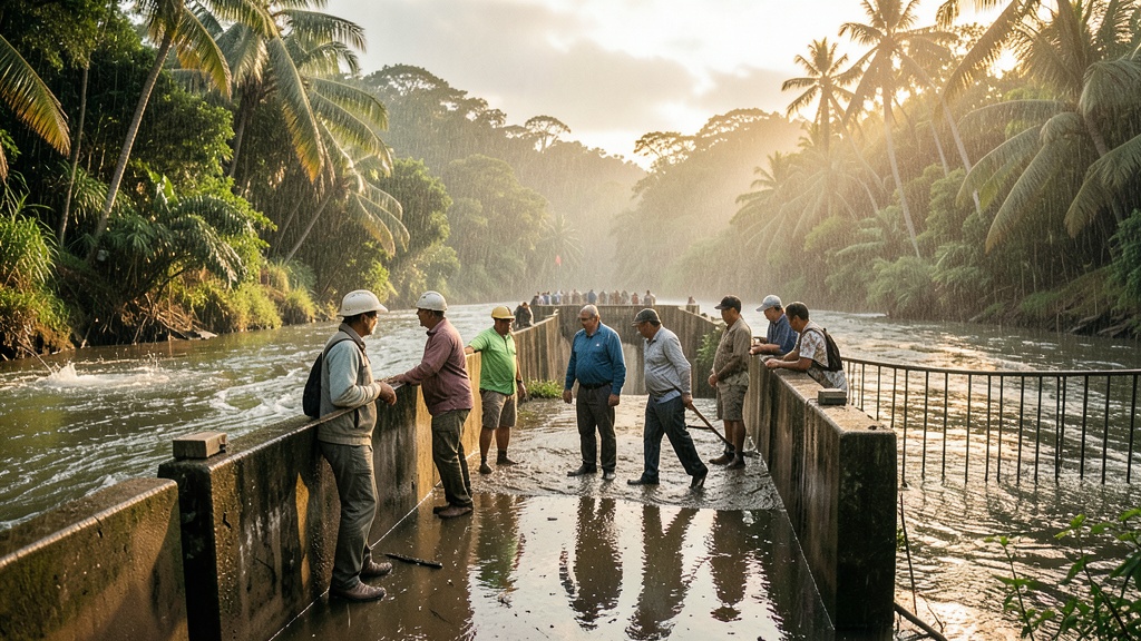 Prefectura del Guayas refuerza prevención ante El Niño en Naranjal y el río Bucay