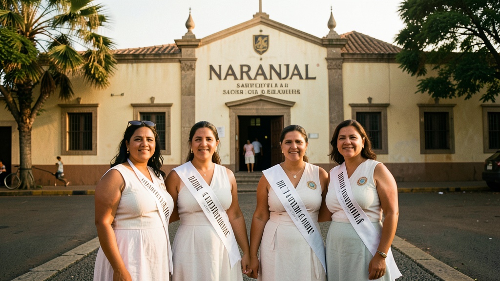 Cinco candidatas a Reina de Naranjal 2026-2027 fueron presentadas este sábado