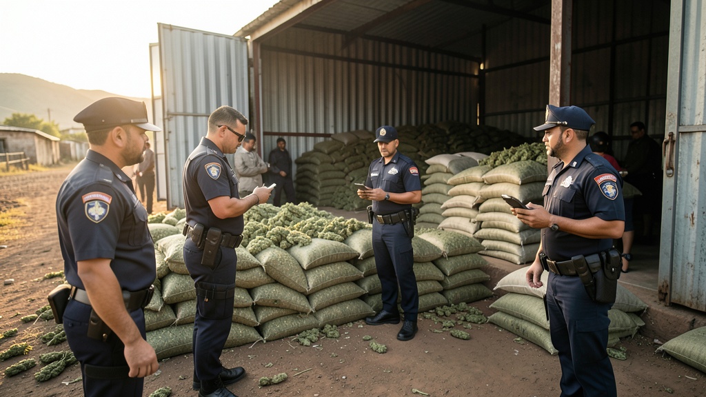 Policía desmantela red de narcotráfico en Naranjal con 830 kilos de marihuana