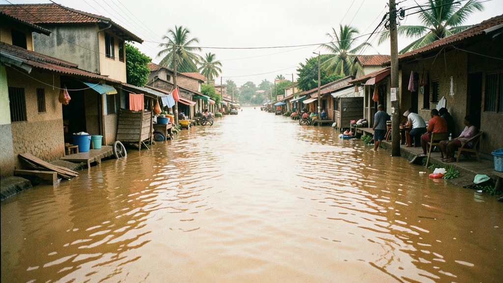 Lluvias desbordan el río Chimbo y afectan viviendas en San Carlos