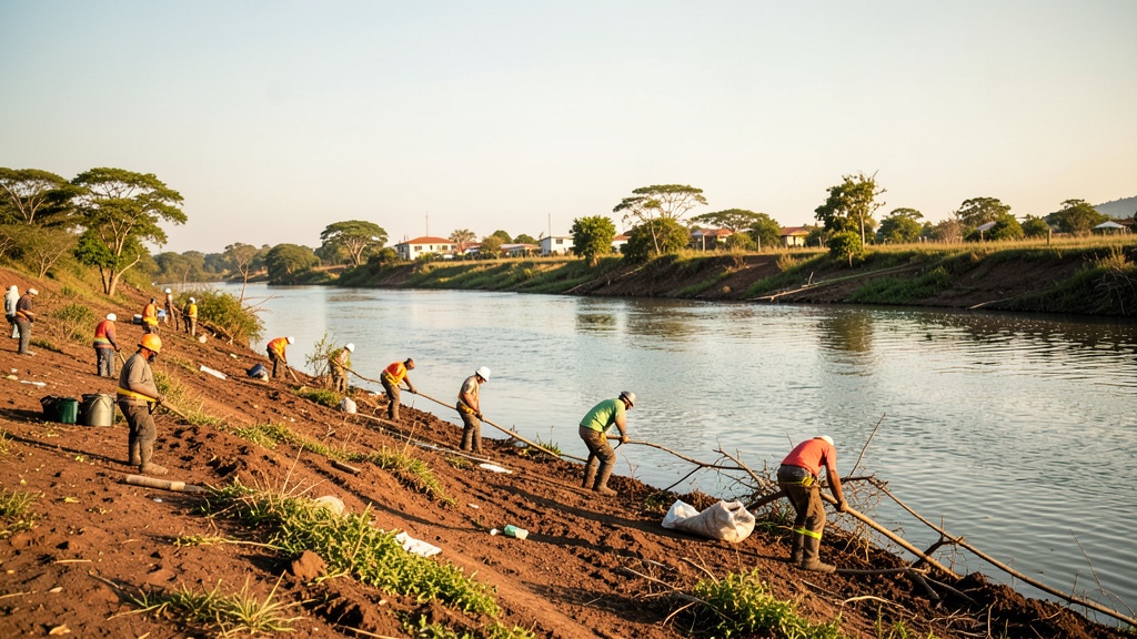 EPA limpia el río en Santa Rosa de Flandes y devuelve el caudal a Naranjal