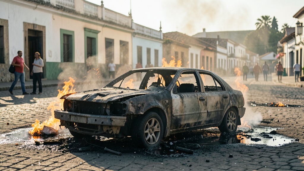 Atentado con gasolina contra el auto de la asambleísta Liuba Cuesta en Naranjal