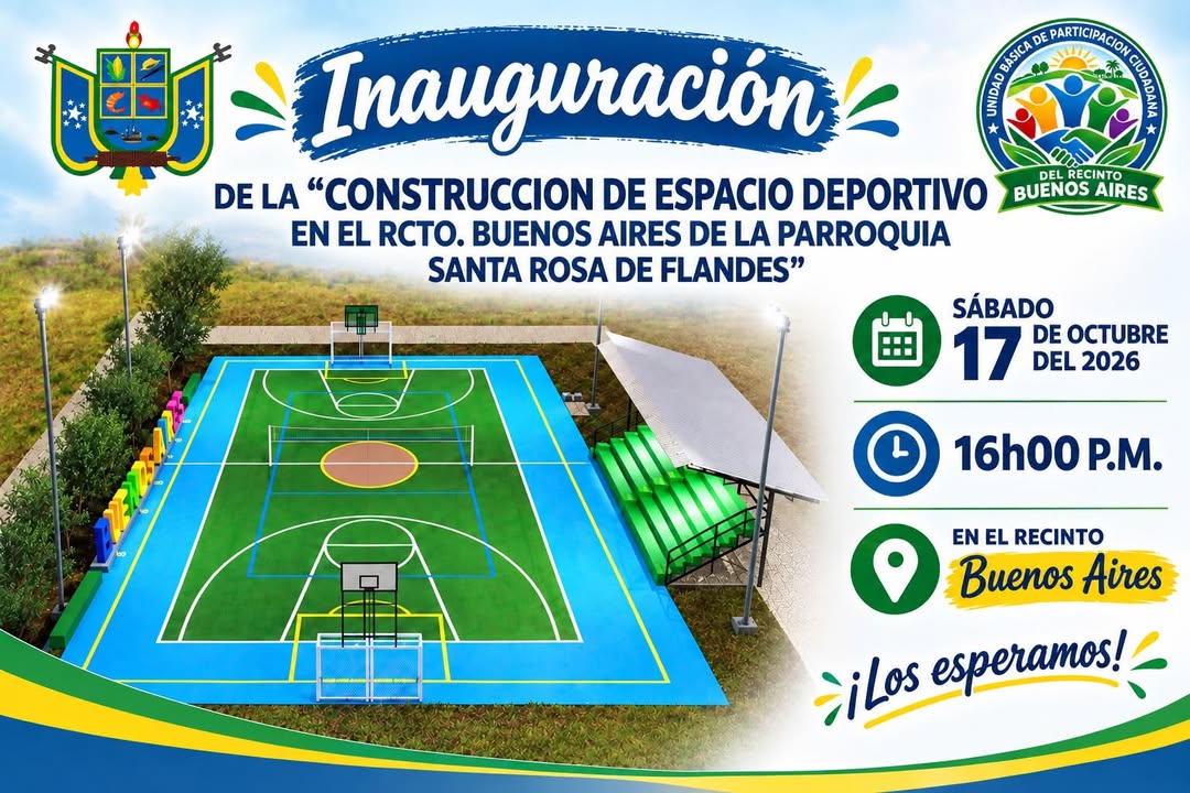 Inauguran espacio deportivo en el recinto Buenos Aires este sábado