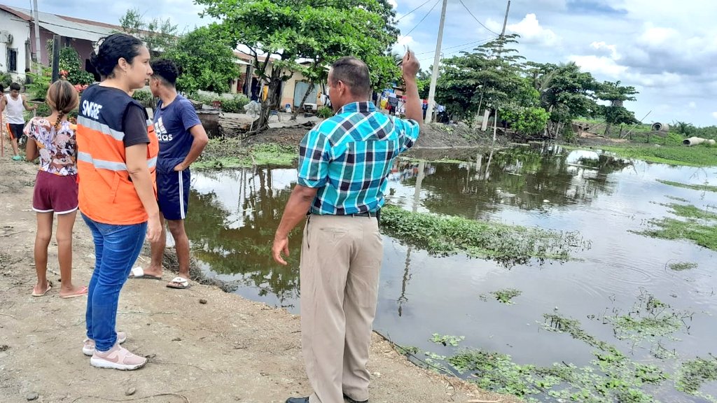 Riesgos evaluó el Recreo en Taura por acumulación de agua tras lluvias
