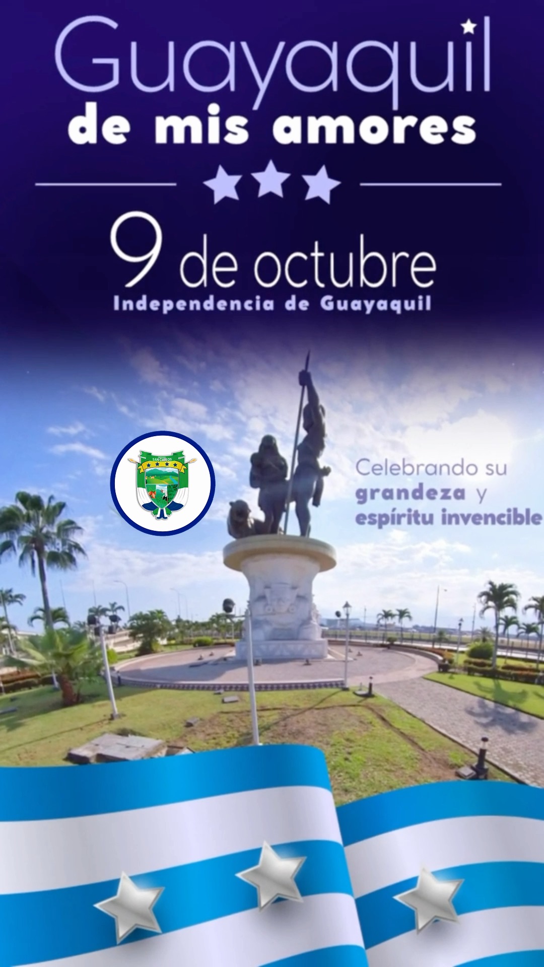 San Carlos celebra 206 años de independencia de Guayaquil