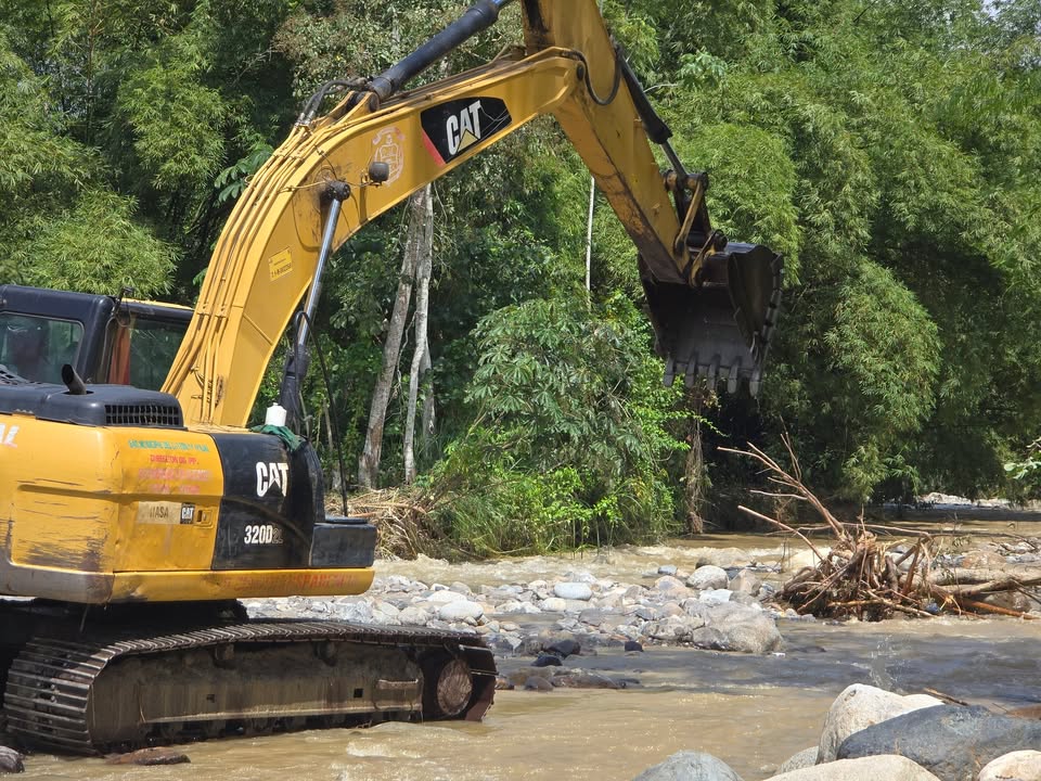 La Alcaldía de Naranjal repara el muro de contención de la planta de agua potable