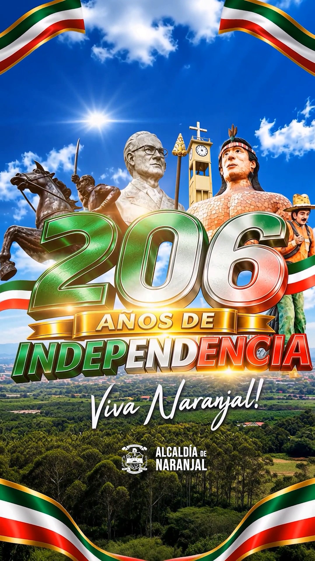 Naranjal celebró 206 años con sesión solemne y homenaje a estudiantes