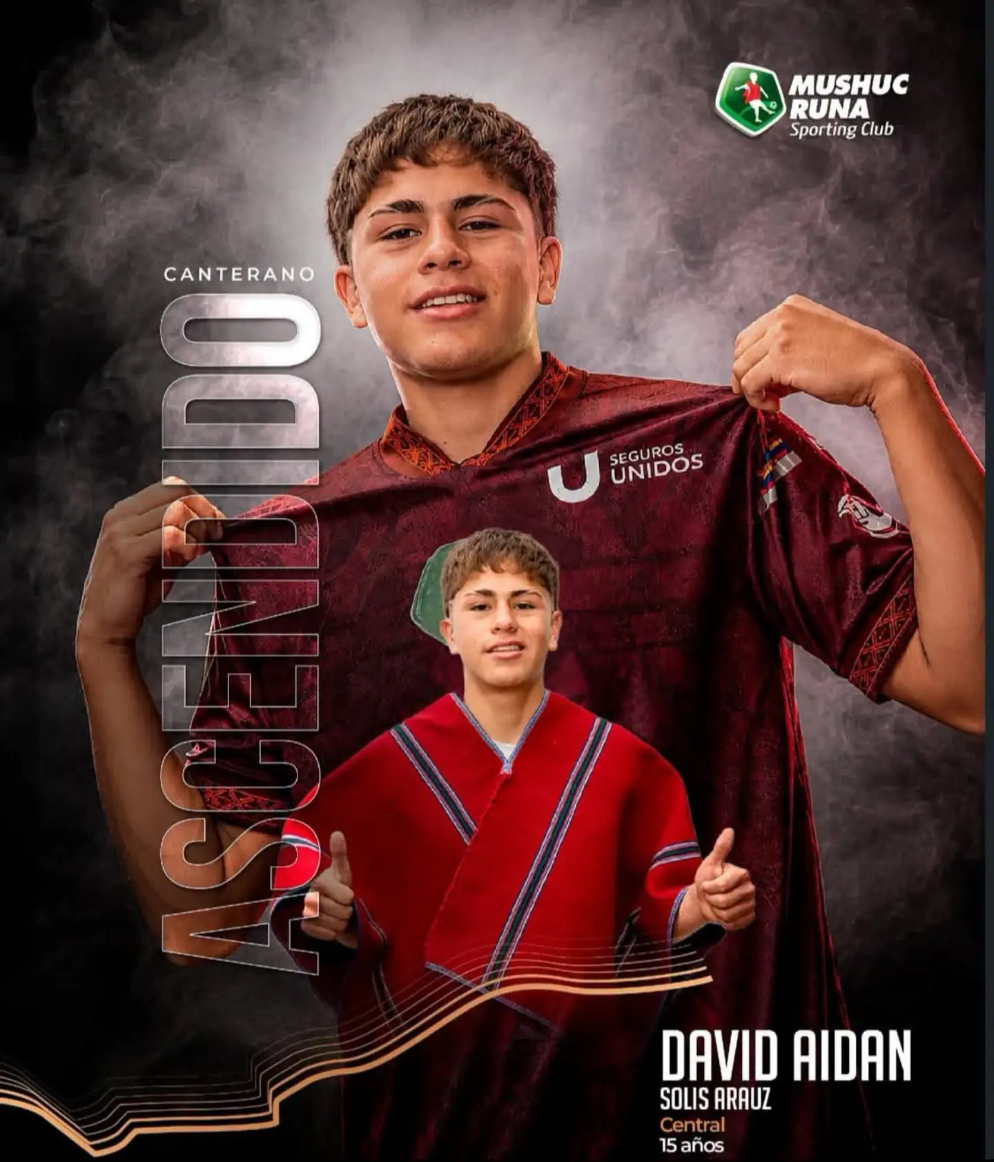 Orgullo marcelinense: David Solís asciende al primer equipo del Mushuc Runa