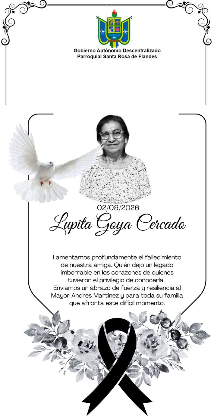 GAD Santa Rosa de Flandes rinde homenaje a Lupita Goya Cercado