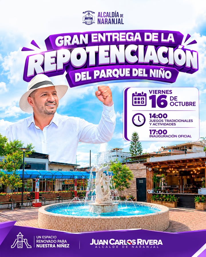 Naranjal inaugura este viernes el Parque del Niño renovado para las familias